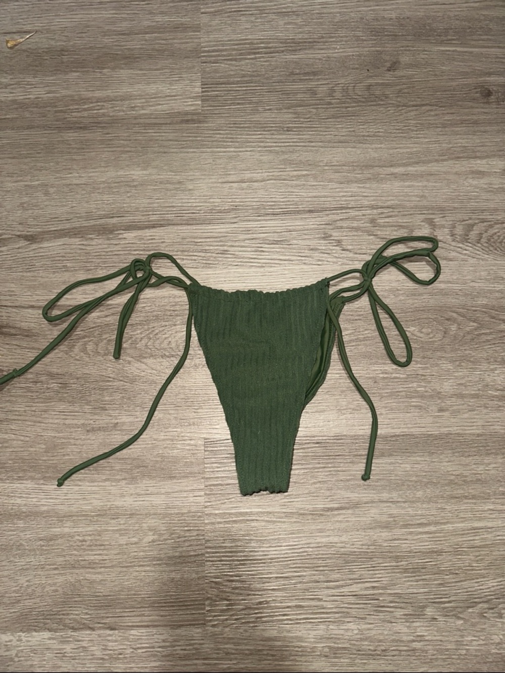 TJ SWIM Olive Green Tie Bikini Bottoms